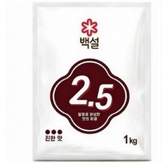 백설2.5조미료1kg 요리 가공 맛있게하는법 식품 백설 조미료 양념, 1개, 1g