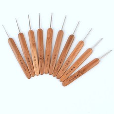 Oce 대나무 손뜨개 모사 레이스 코바늘 10p 우드니들 니트짜기 목도리만들기