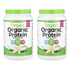 올게인 2개X Organic Protein 파우더 식물성 바닐라빈 920g(2.03lbs), 2개, 920g