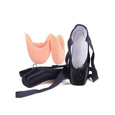 데이댄스 발레 포인트 슈즈 여자 리본 발레리나 신발 발가락 패드