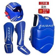 권투장비 복싱장비 펀칭 스파링 복싱 권투글러브 무에타이 킥복싱 격투기 트레이닝, 파란색 3피스 세트