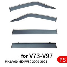 호환 레인 가드 썬바이저 빗물받이 창문 2018 도어 바이저 창 날씨 자동차 유리 커버 악세서리 미쓰비시 파제로 V73-V97 2008-2022, PS