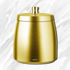 아르쥬아 스텐 냄새 차단 담배 재떨이 대형, 1개, 골드
