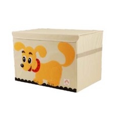 bomkids 幼兒可折疊布藝收納盒, 小狗款, 1個
