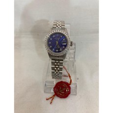 TELUX 機械腕錶 寶藍面 鑽石刻度 五珠帶 女用自動上鍊腕錶