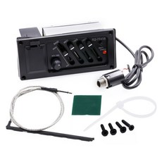 4 밴드 어쿠스틱 기타 EQ 프리 앰프 이퀄라이저 전문 7545R 픽업 나무 액세서리, [01] 옵션1 × [01] as show × 1개