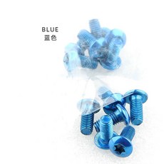 NFOX T25 자전거 로터 나사 사양 팩당 12개 다양한 색상 자전거 디스크 브레이크 설치에 사용됨, Blue 12Pcs