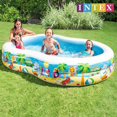 인텍스 바닷가 패밀리풀 56490 미니풀장 가족수영장 볼풀장 유아 아기풀장, 56490 인텍스 바닷가 패밀리풀, 1개