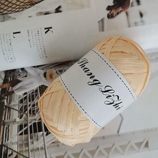 골든루트마켓 코바늘여름모자뜨기 코바늘 여름 버킷햇, 1개, 베이지옐로우