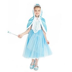 洋洋小品兒童冰雪奇緣艾莎公主裝禮服，萬聖節聖誕節舞會派對表演服裝，灰姑娘造型公主禮服-112-10