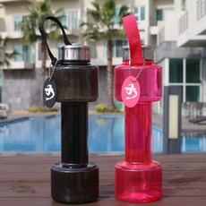 근육멸치 덤벨 보틀 710ml 아령 물통 이지그립, 핑크