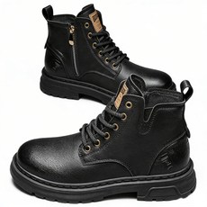 차쿠 남성 가을 겨울 하이탑 가죽 워커 빈지티 카고화 작업 아웃도어 전술화 캐주얼 워커