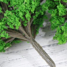 플라스틱 포플러 나무 팩 크기 미니어처 풍경 정원 자연 장식, 1개, 기본