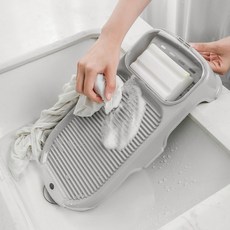 코코쥬 비누덮개형 논슬립 세면대 빨래판, 1개, 그레이