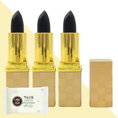 쥬리아 루나리스 일분새치커버 스틱 흑색 3.5g 3개(+하늘선물 물티슈 10매), 3개