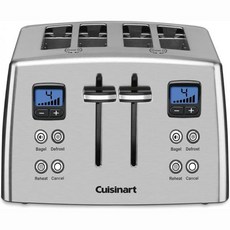 쿠진아트 CPT-435P1 4구 카운트다운 자동 스테인리스 토스터, 4-슬라이스