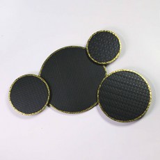 【台灣出貨 戊辰美學】鐵藝壁飾牆壁裝飾 公共空間擺設 抽象擺件藝術壁掛 圓形金邊現代簡約風, 現代映像73*4*59CM