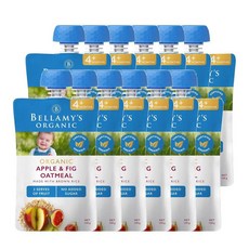 벨라미스 애플 무화과 오트밀 이유식 4+, 120g