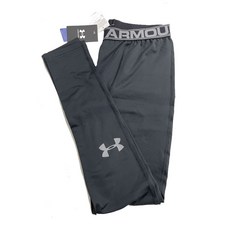 UNDER ARMOUR 男士保暖緊身褲 CG 抓絨緊身褲功能性耐磨緊身褲黑色