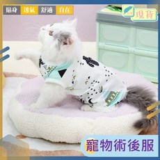 貓咪術後衣服 寵物防舔衣 結紮絕育衣 薄款透氣舒適, 1個, 仙人掌,L