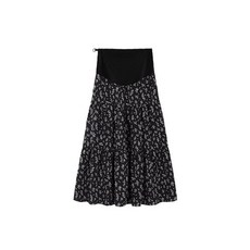 임산부 롱 스커트 봄 가을 임부 캐주얼 외출용 플라워 a라인 치마 편안한 임부복 롱 치마 YXF