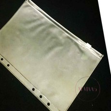 엠비아5 6공 A5 다이어리 반투명 현금 지퍼백 속지 바인더속지