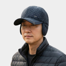 코드코드 남성용 겨울 방한 귀달이 등산 모자, 네이비