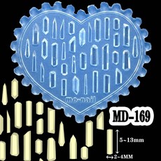 네일 템플릿 1pc MD147190 바다 쉘 불가사리 해마 꽃 백합 튤립 3D 아크릴 몰드 아트 장식 DIY 실리콘, 옵션30) MD-169, 1개
