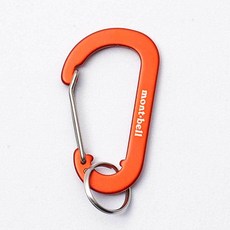 【安全屋】日本 mont-bell D型 鋁合金 鑰匙扣 登山扣 鉤環 小鉤環 掛勾, 1個, 35×60mm 紅色
