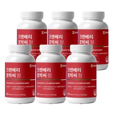 Salmsi 살므시 크랜베리 호박씨 정 (600mg) 미국산 크랜베리, 6개, 60정