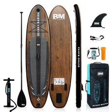 Beyond Marina SUP 공기패들보드 스탠드업패들보드 서핑보드 수상레저 스포츠 장비 320cm, 나무 무늬