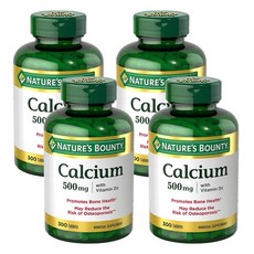 Nature's Bounty 네이처스 바운티 칼슘 500mg 300정, 4개