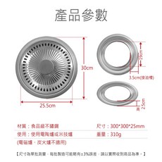 利器五金 韓式圓形烤盤 TP-KHP01 瀝油設計 適用電陶爐/米技爐, 詳見包裝, 詳見包裝, 不銹鋼款