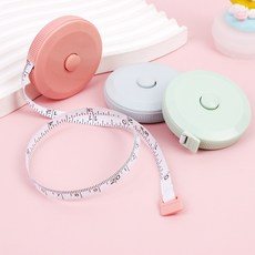 의류용줄자 가벼운 귀여운 어린이줄자 허리둘레 인치겸용줄자 1.5m 3색, 블루