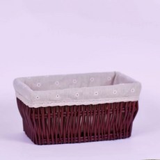 라탄 피크닉 바구니 세트 4인 식기포함, 1개, K. 세로 직조 초콜릿색 마포 40300