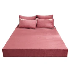 겨울 온수 산호 양털 장착 시트 탄성 매트리스 보호대 커버 2 명 럭셔리 더블 침대 150/180, 06 picture color3