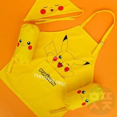 에스컴퍼니 포켓몬스터 앞치마 토시 두건 3종 세트