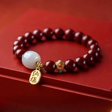 硃砂手鍊朱砂平安手珠息災擋煞(生肖防小人轉運除穢淨化招財開運6款a1gi9)【紐約精品】, 1個, 6mm,17cm-19cm