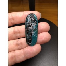 正港寶石 台灣藍寶藍玉髓 #雕刻 #手工雕刻 #龍 #無事牌 #花寶 #龍牌 #龍鳳牌