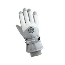 優質滑雪手套智慧型手機觸控防水防寒手套, 女性灰色