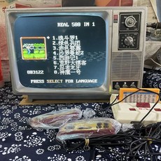 레트로 송출기 아날로그 14인치 tv 17인치 브라운관, E. 14인치 LCD+게임기+게임 카드