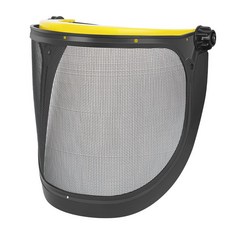 桃園有貨 割草防護面罩 護目罩 護目鏡 噴藥面罩 透明壓克力 割草機防爆網罩 打草機防護面罩 護臉面具 NH, 1個, 輕便款割草防飛濺面罩【黃色】