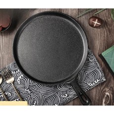 무쇠 프라이팬 26cm 원형 그리들 주철 그리들팬 계란, 1개, 1cm