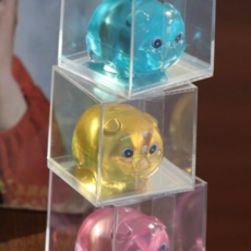 可愛小豬造型浴室小物 多色可選 透明外盒展示 浴室收納裝飾, 黃色小豬, 1個