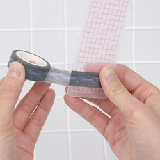 문구정리 소분보관용 마스킹테이프 감개 체크 타입