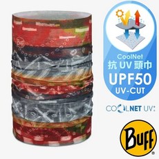 【BUFF】繽紋形狀》CoolNet 涼感防曬運動頭巾 UPF50 圍脖 頸圍 面罩 圍巾_BF131455, 1個