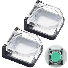 ZGSZJHF 16mm 투명 보호 커버 (2팩) IP66 방수 1.6cm(5/8인치) 구멍 푸시 버튼/비상 정지/키/셀렉터 스위치 물/먼지/오일 밀봉 267172 8808, 34*39mm Square Hole, Momentary, 2