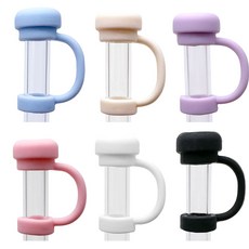 텀블러 빨대뚜껑 (심플) 1+1 / 빨대마개 실리콘 빨대캡 스탠리 텀꾸 스트로우캡, 1세트, 핫핑크