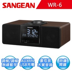 (TOP 3C) SANGEAN山進 WR-6 公司貨 WR6 調頻 調幅 藍牙 FM AM 數位式時鐘收音機 收音機