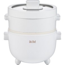 ikiiki伊崎 2L陶瓷蒸煮電火鍋 料理鍋 不沾鍋 快煮鍋 美食鍋, 1個